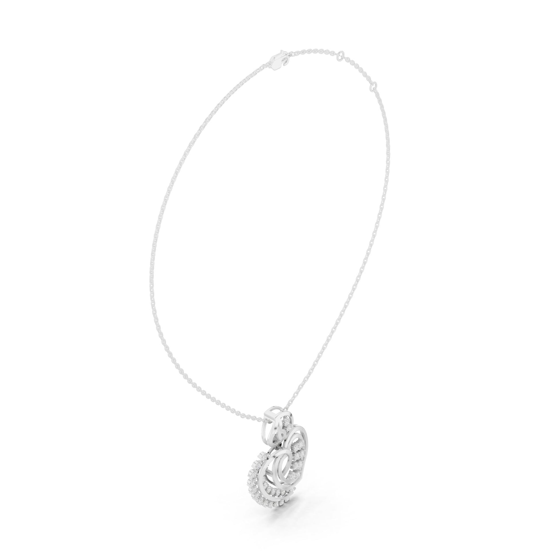 Round Lab Grown Diamond Halo Pendant