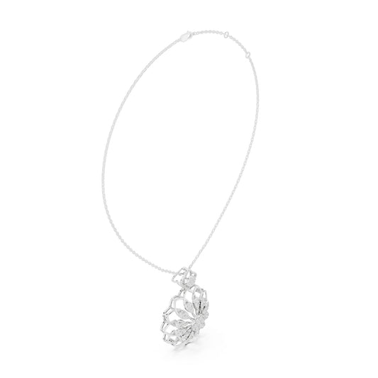 Round Lab Grown Diamond Halo Pendant
