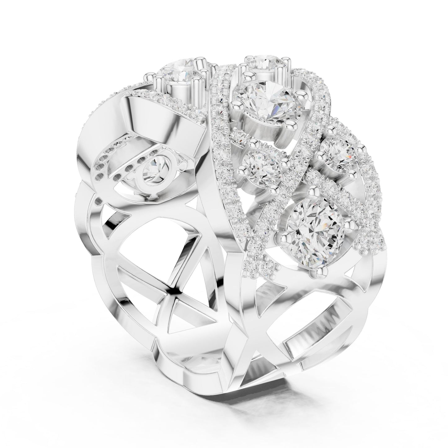 Round Lab Grown Diamond Halo Engagement Ring