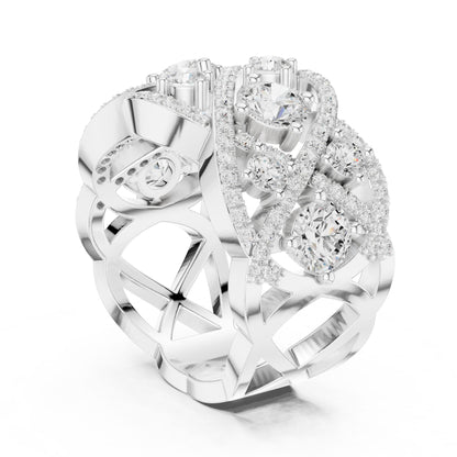 Round Lab Grown Diamond Halo Engagement Ring