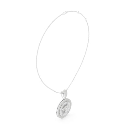 Round Lab Grown Diamond Halo Pendant
