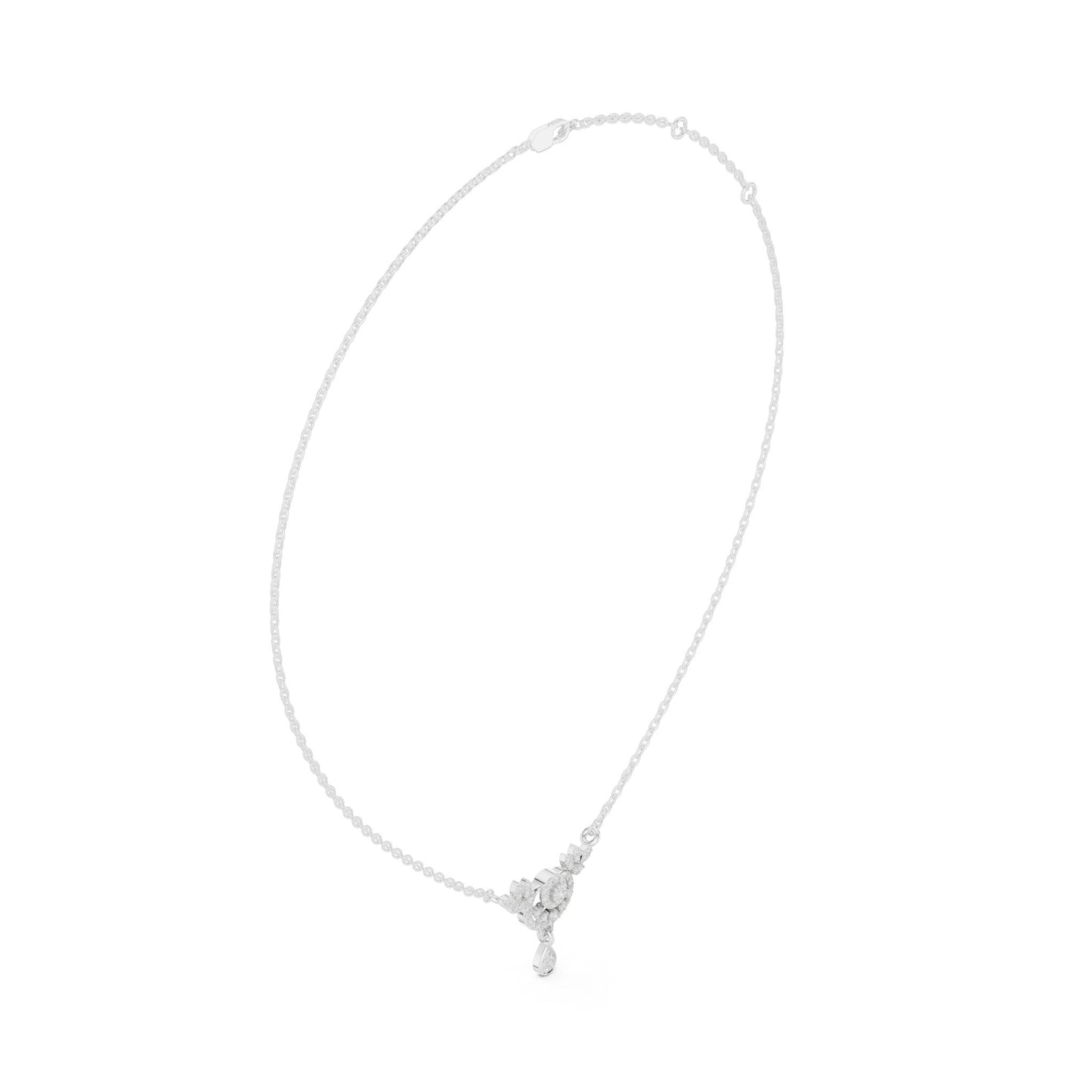 Round Lab Grown Diamond Halo Pendant