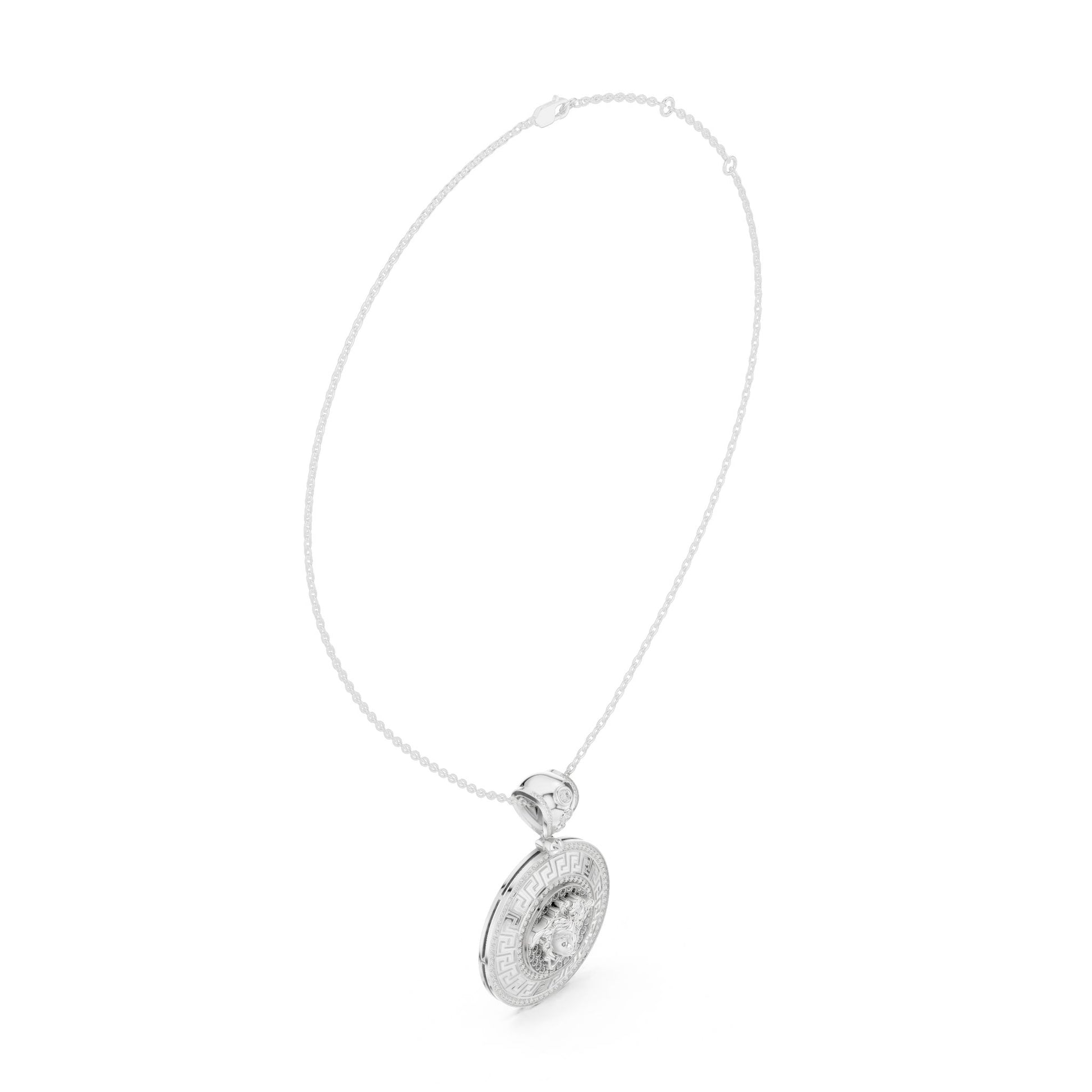 Round Lab Grown Diamond Halo Pendant