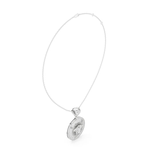 Round Lab Grown Diamond Halo Pendant
