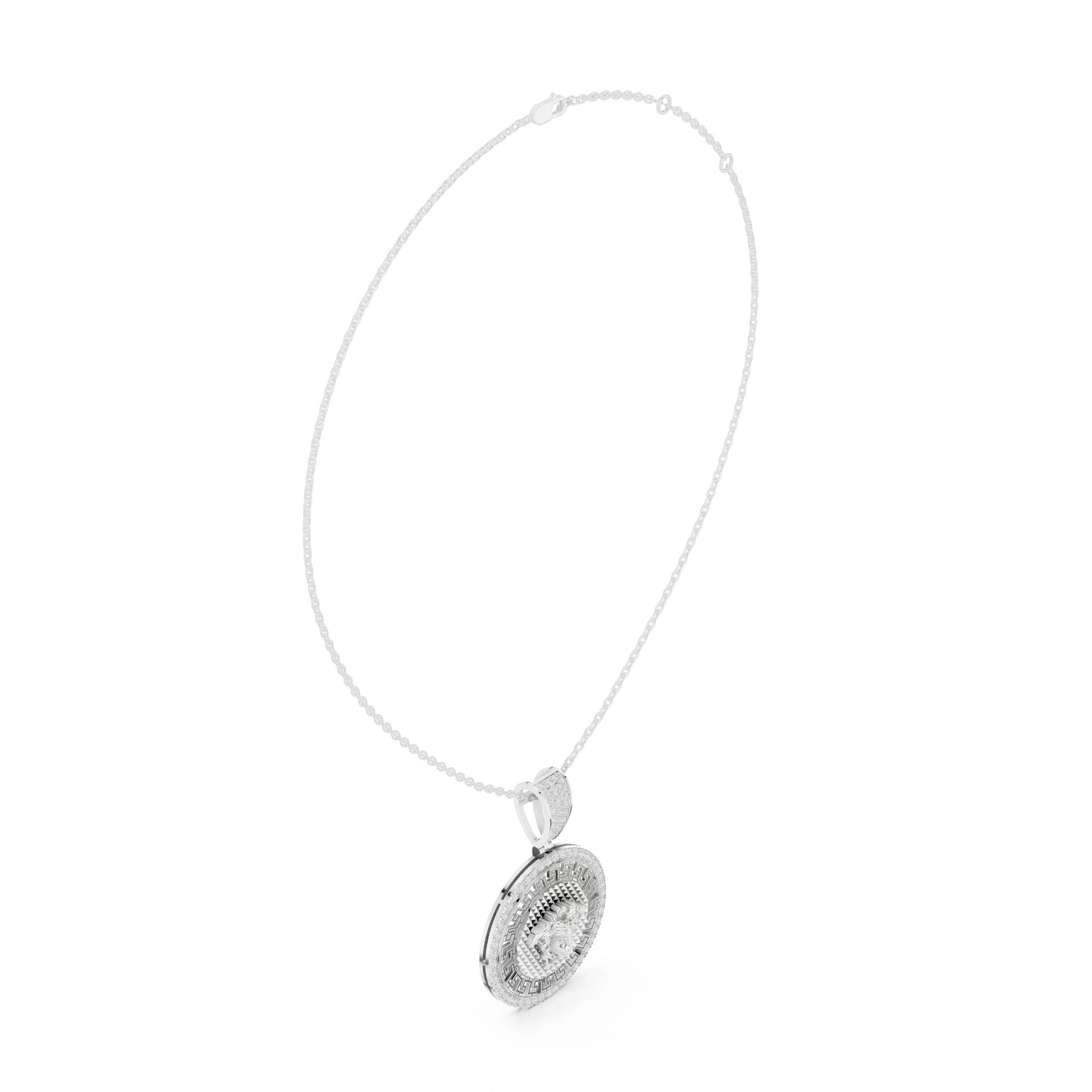 Round Lab Grown Diamond Halo Pendant
