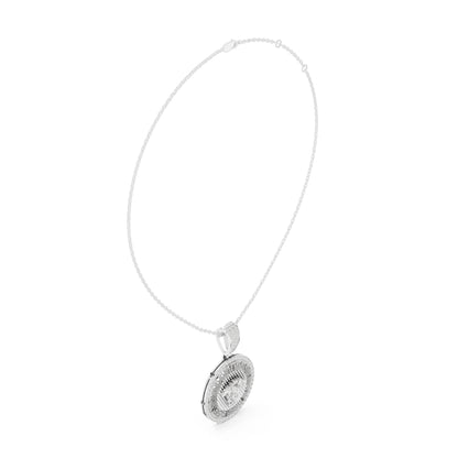 Round Lab Grown Diamond Halo Pendant