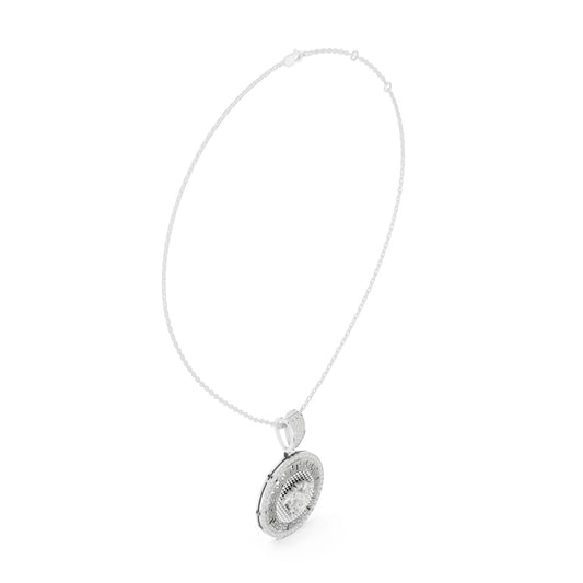 Round Lab Grown Diamond Halo Pendant