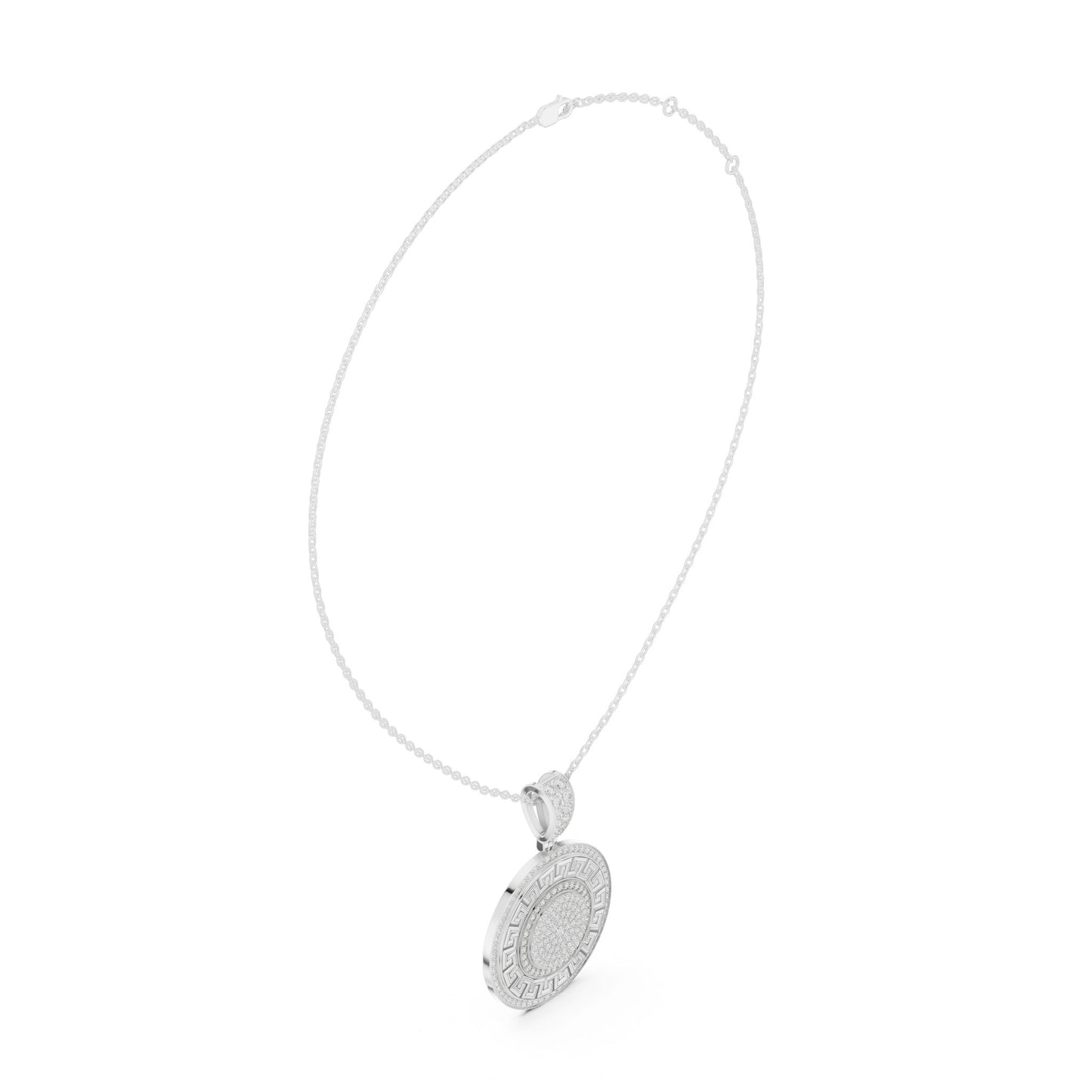 Round Lab Grown Diamond Halo Pendant