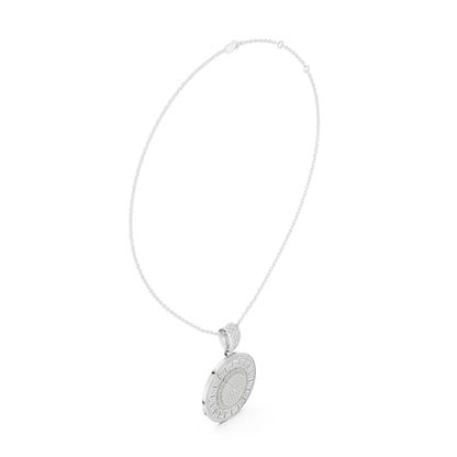 Round Lab Grown Diamond Halo Pendant