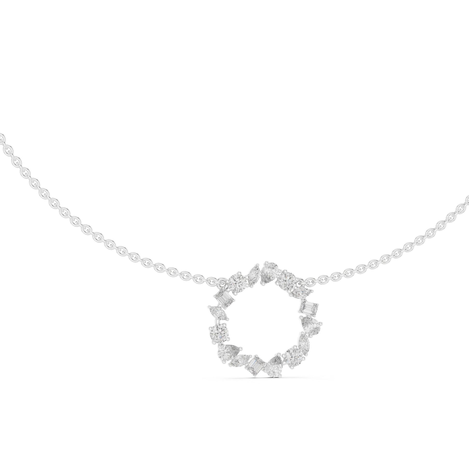 Round Lab Grown Diamond Halo Pendant