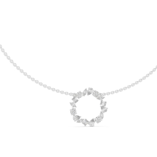 Round Lab Grown Diamond Halo Pendant