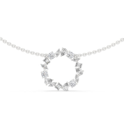 Round Lab Grown Diamond Halo Pendant