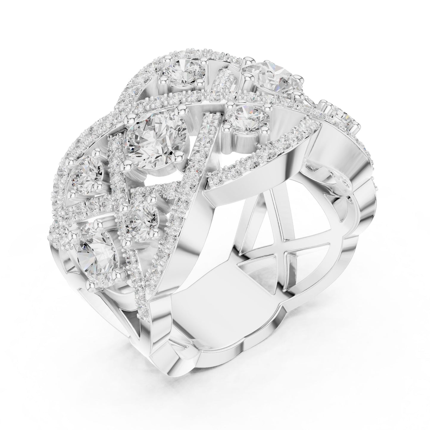 Round Lab Grown Diamond Halo Engagement Ring
