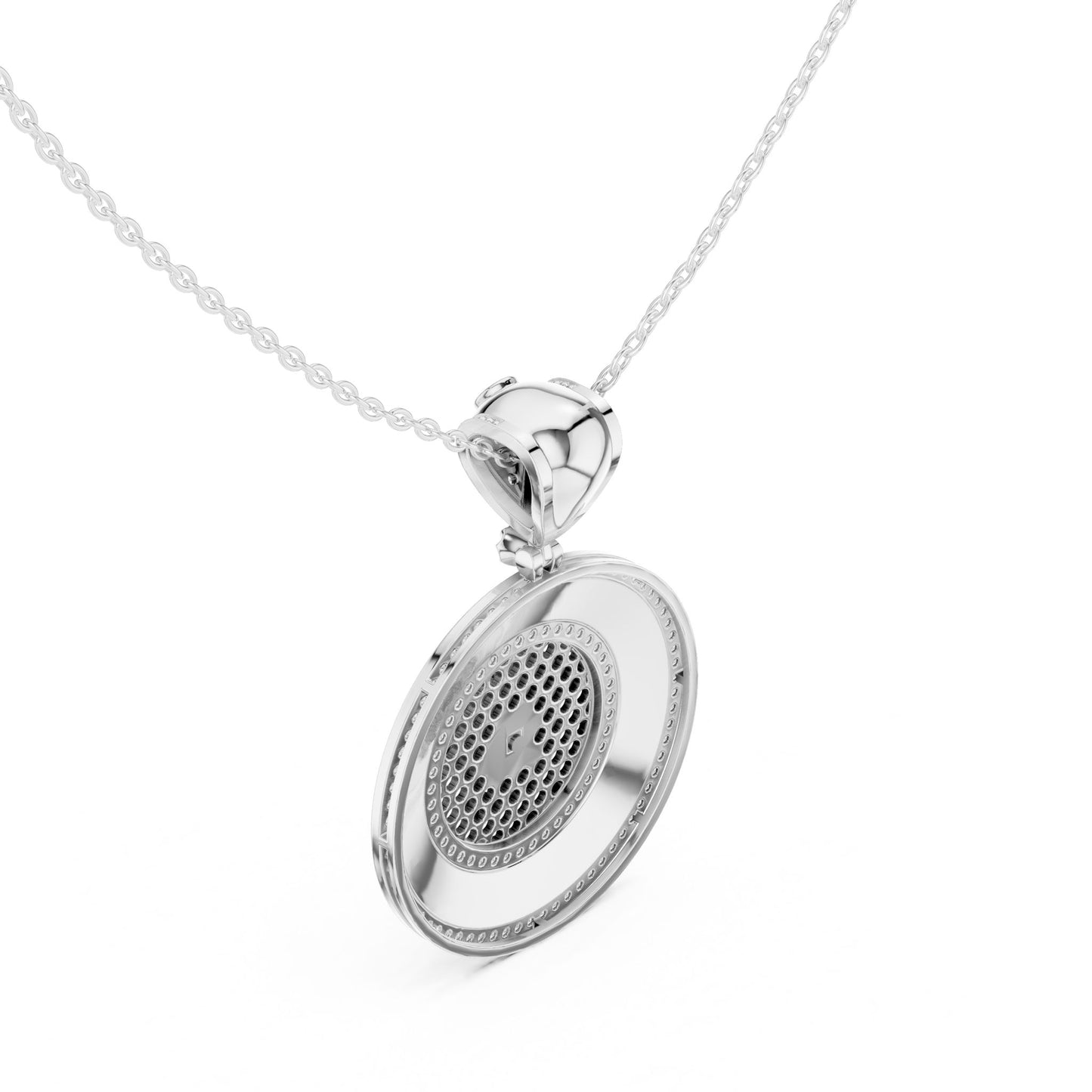 Round Lab Grown Diamond Halo Pendant