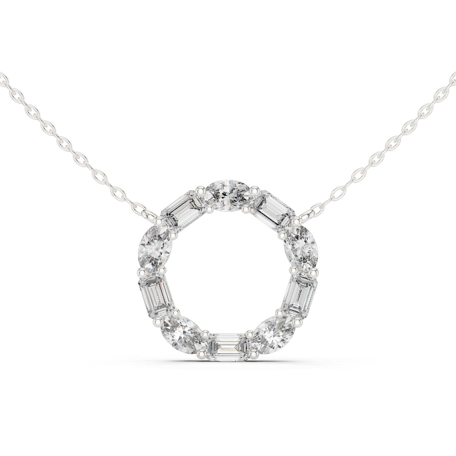 Round Lab Grown Diamond Halo Pendant