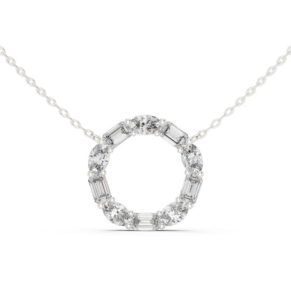 Round Lab Grown Diamond Halo Pendant