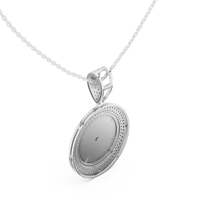 Round Lab Grown Diamond Halo Pendant