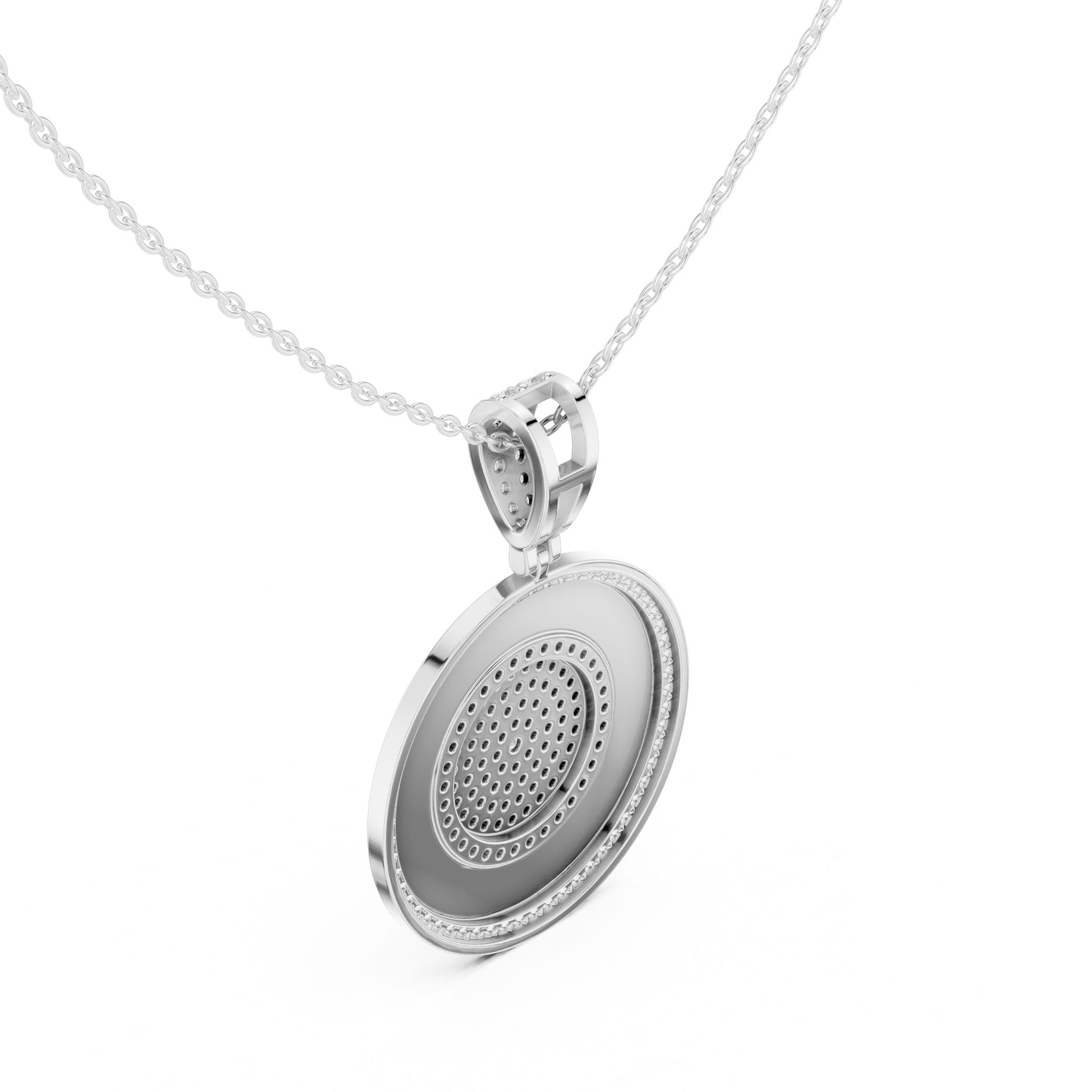 Round Lab Grown Diamond Halo Pendant