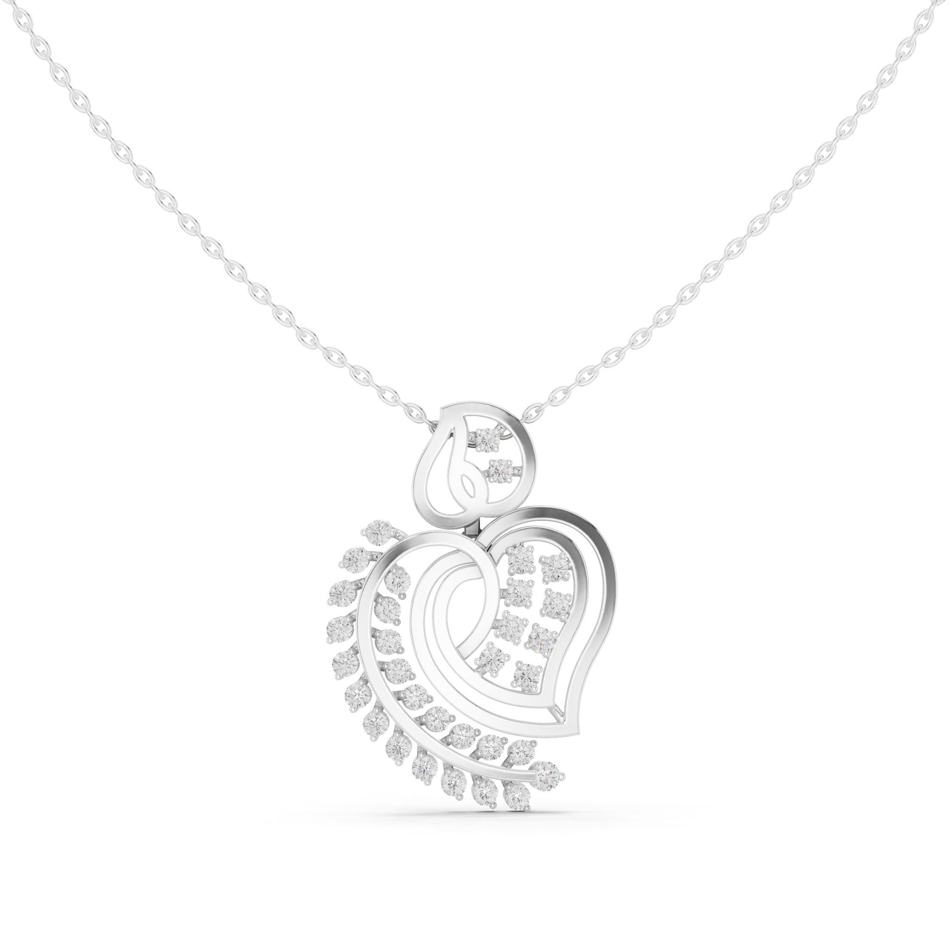Round Lab Grown Diamond Halo Pendant