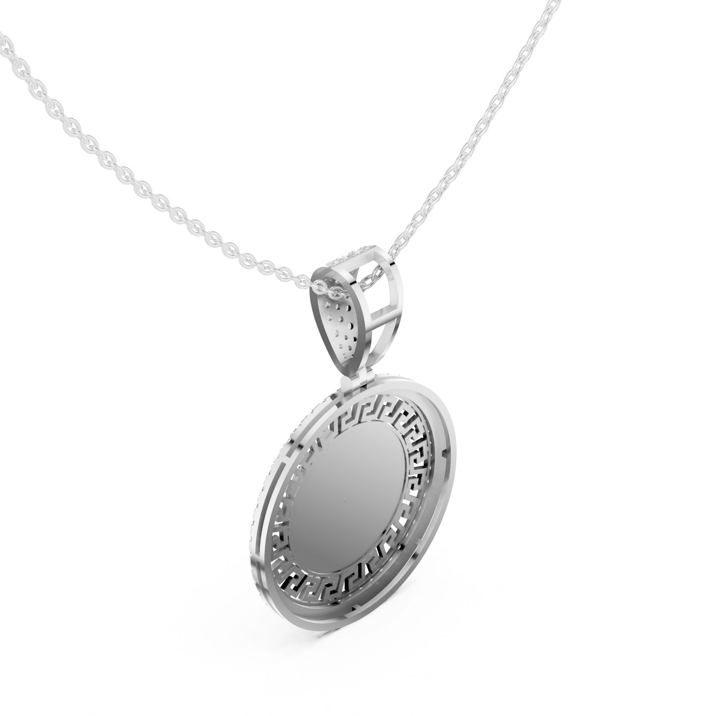 Round Lab Grown Diamond Halo Pendant