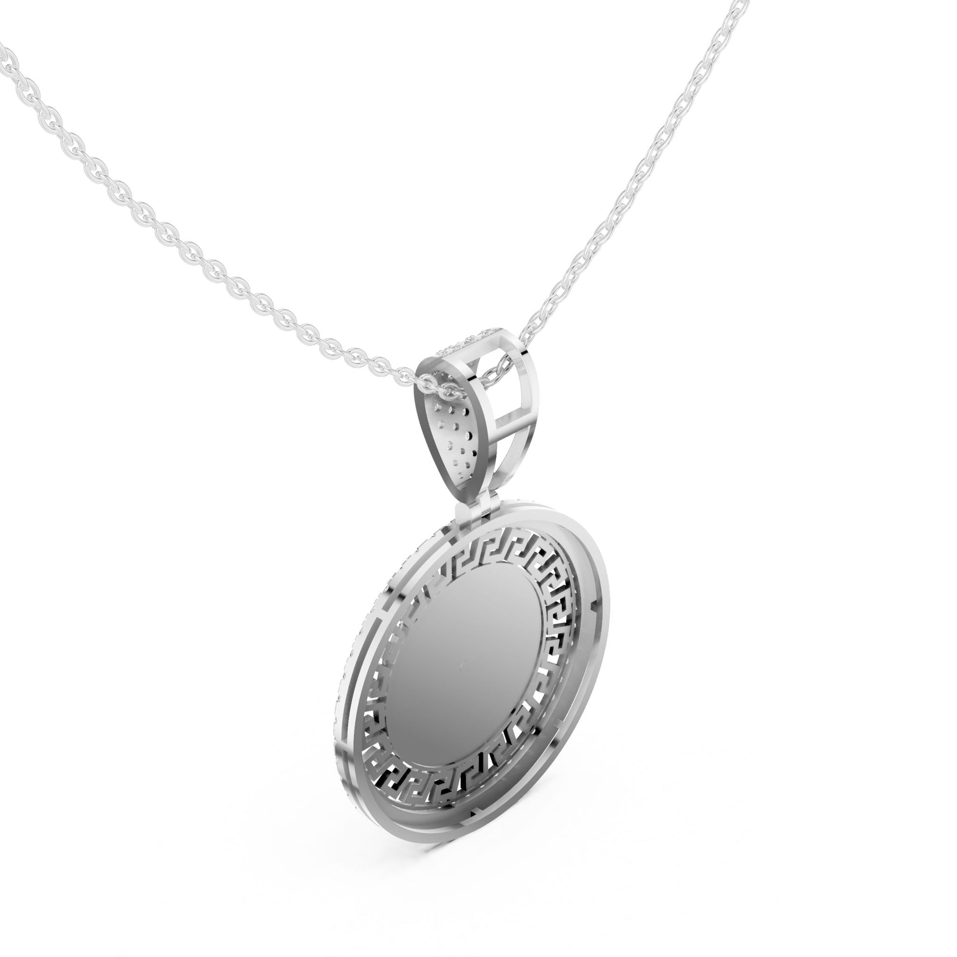 Round Lab Grown Diamond Halo Pendant