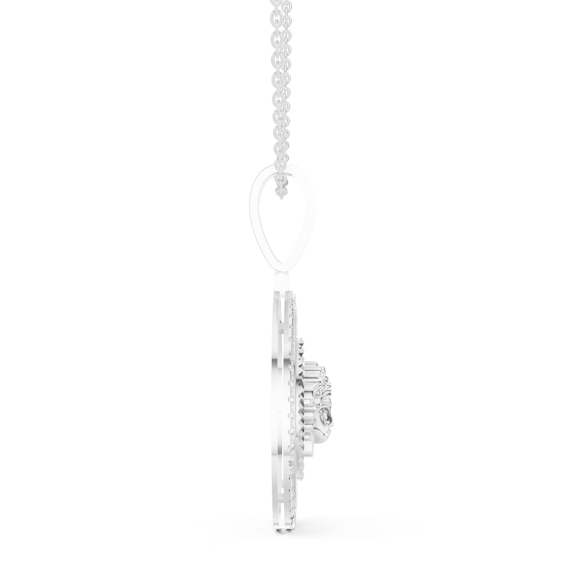 Round Lab Grown Diamond Halo Pendant