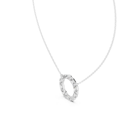 Round Lab Grown Diamond Halo Pendant