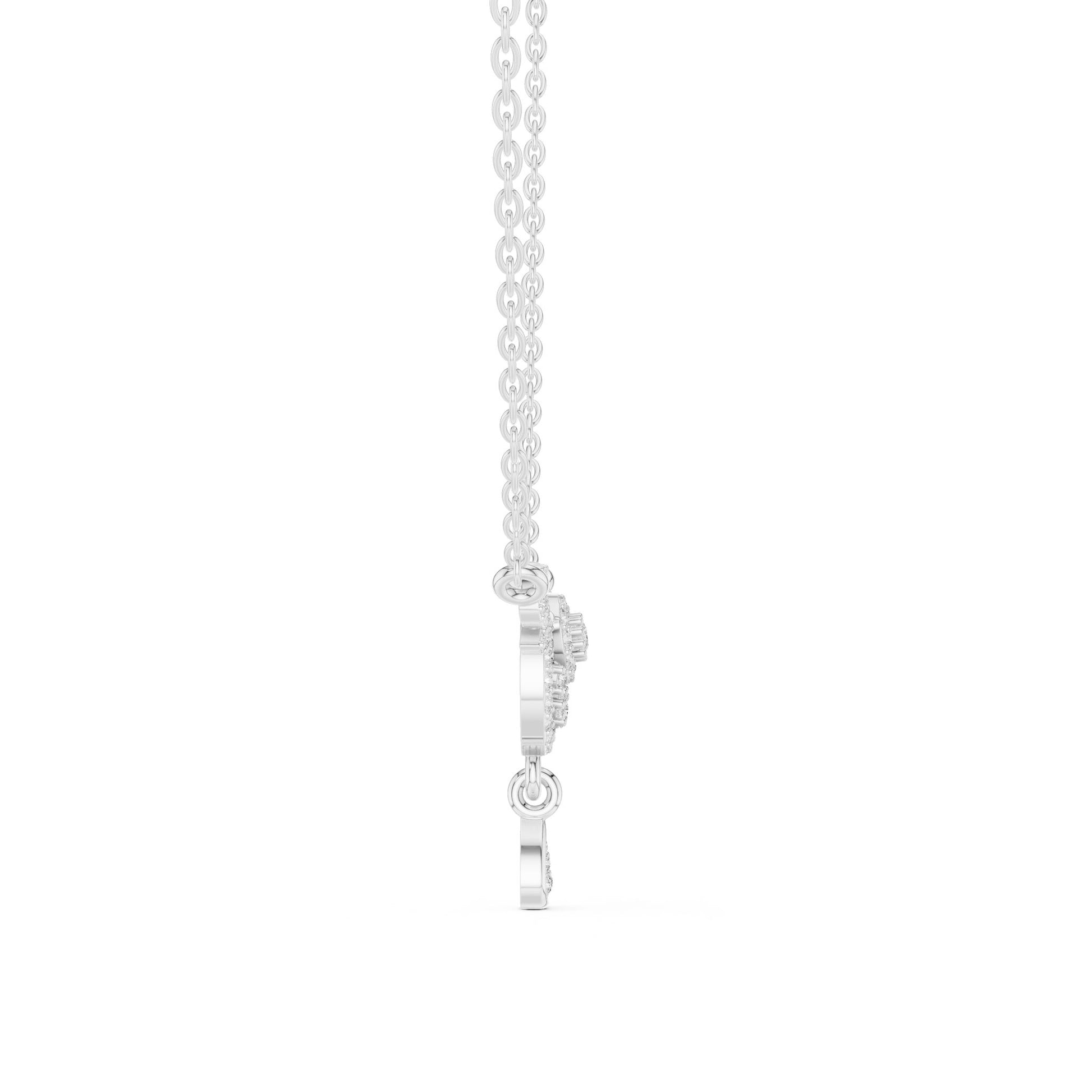 Round Lab Grown Diamond Halo Pendant