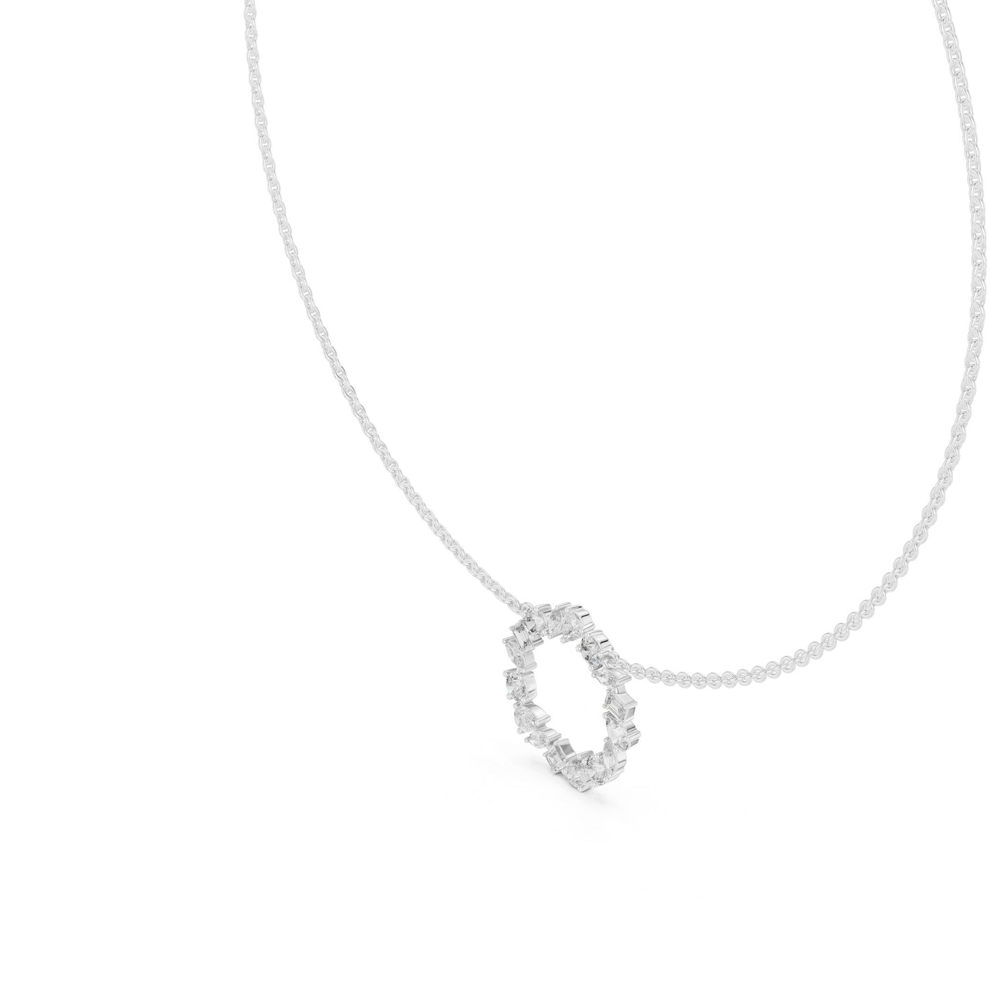 Round Lab Grown Diamond Halo Pendant