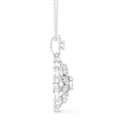 Round Lab Grown Diamond Halo Pendant