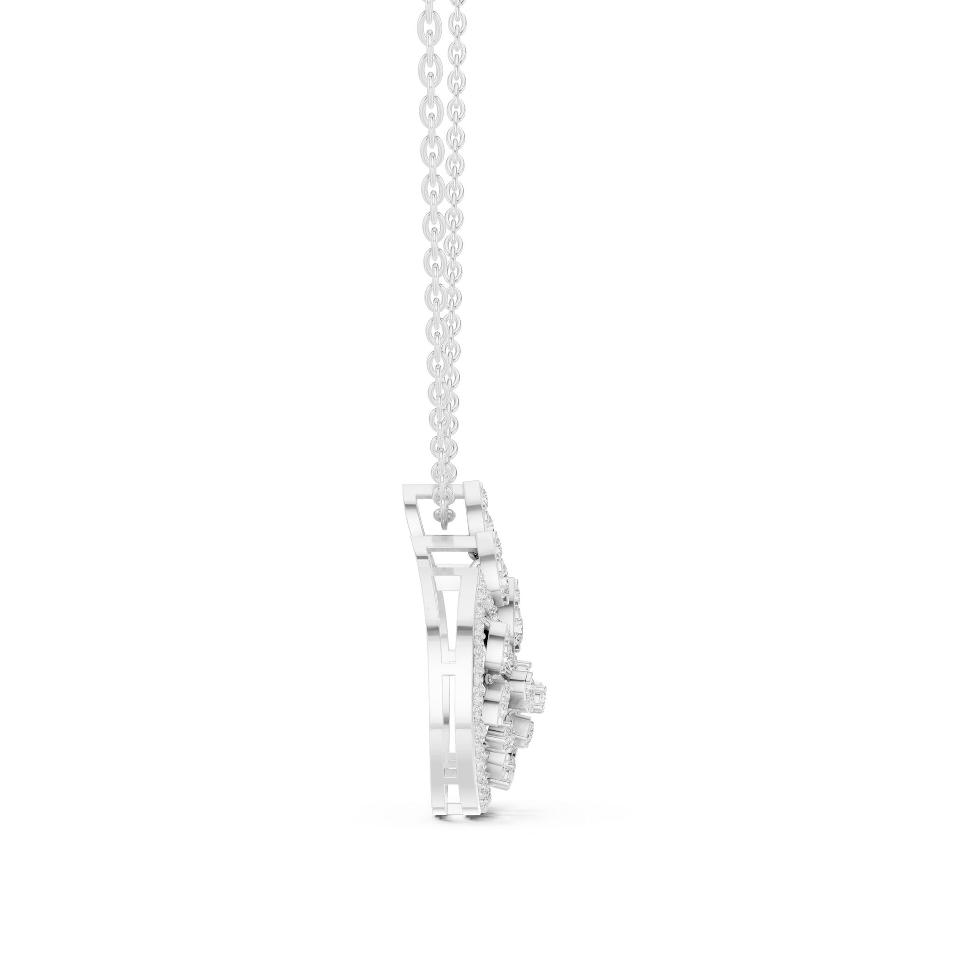 Round Lab Grown Diamond Halo Pendant