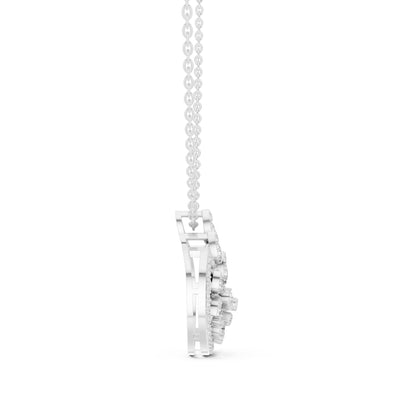 Round Lab Grown Diamond Halo Pendant