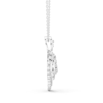 Round Lab Grown Diamond Halo Pendant