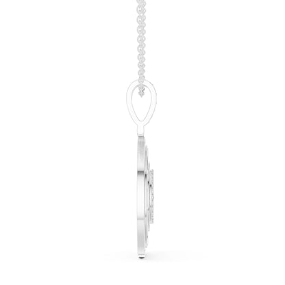 Round Lab Grown Diamond Halo Pendant