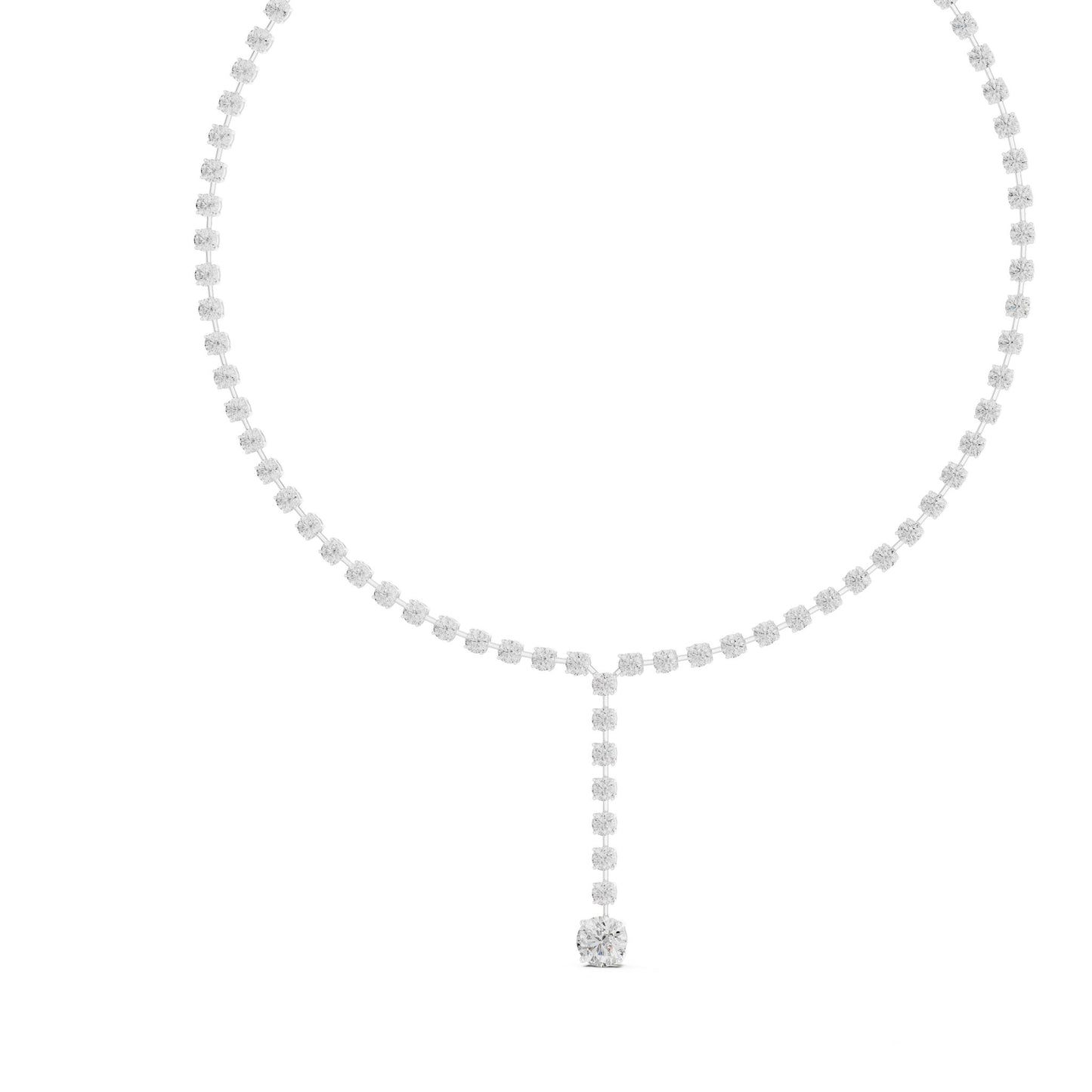 Round Lab Grown Diamond Halo Pendant