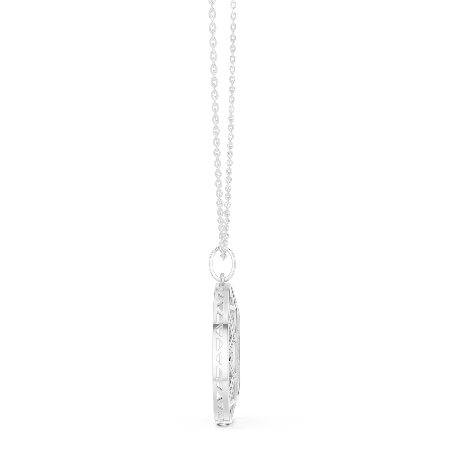 Round Lab Grown Diamond Halo Pendant