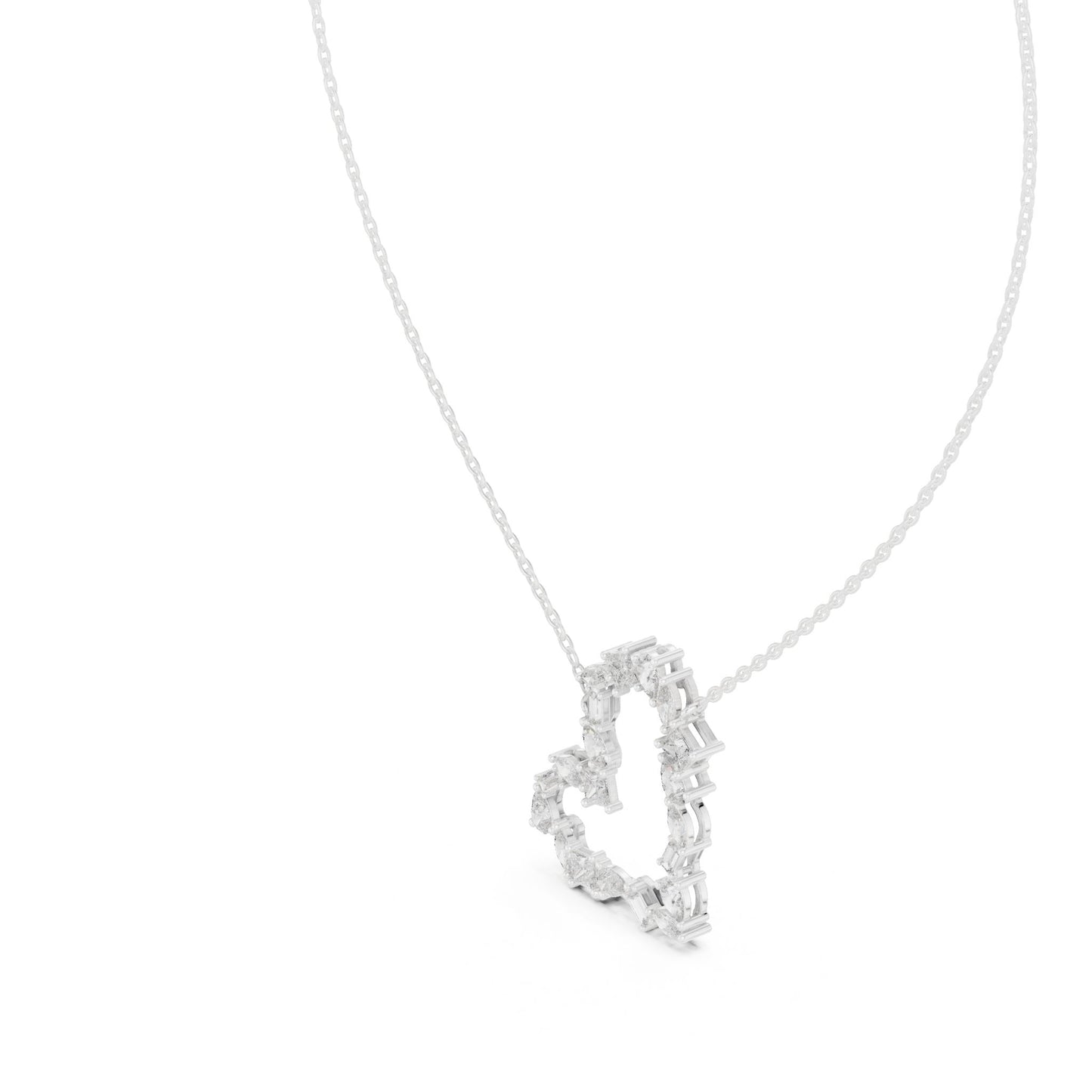 Round Lab Grown Diamond Halo Pendant