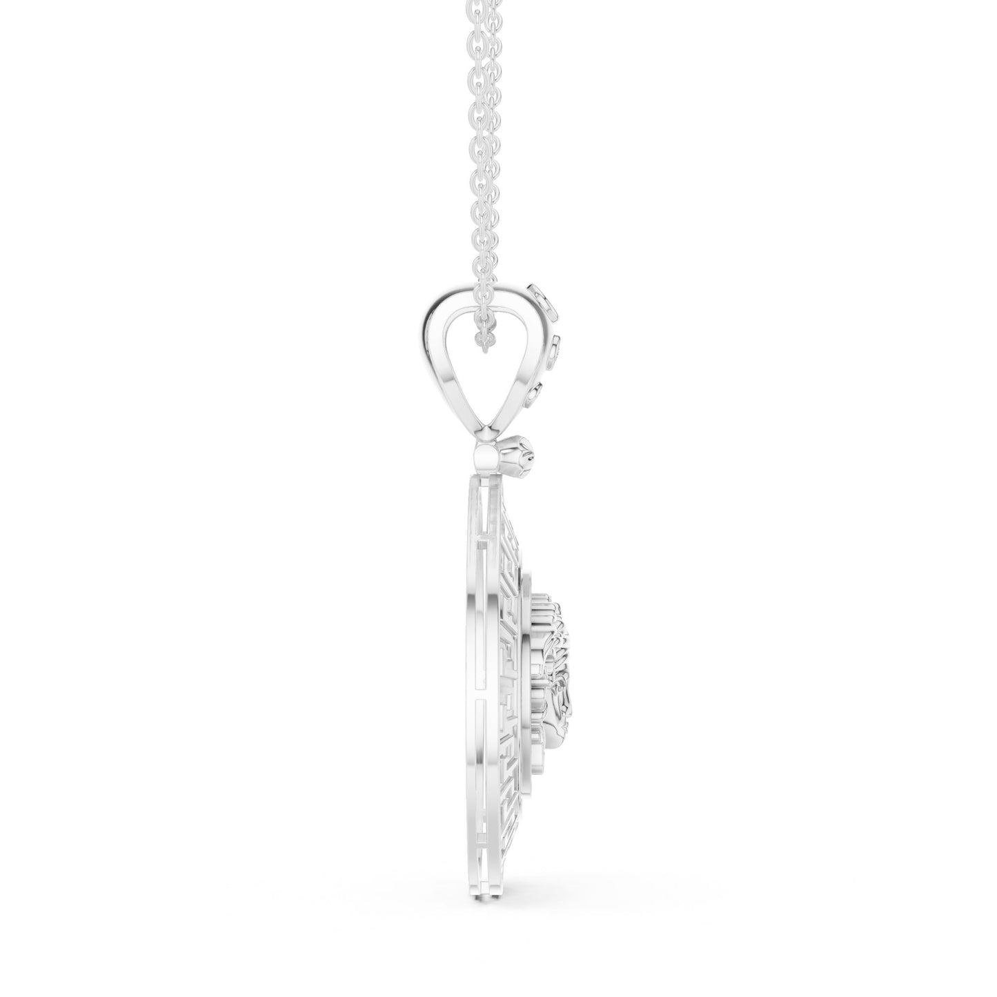 Round Lab Grown Diamond Halo Pendant