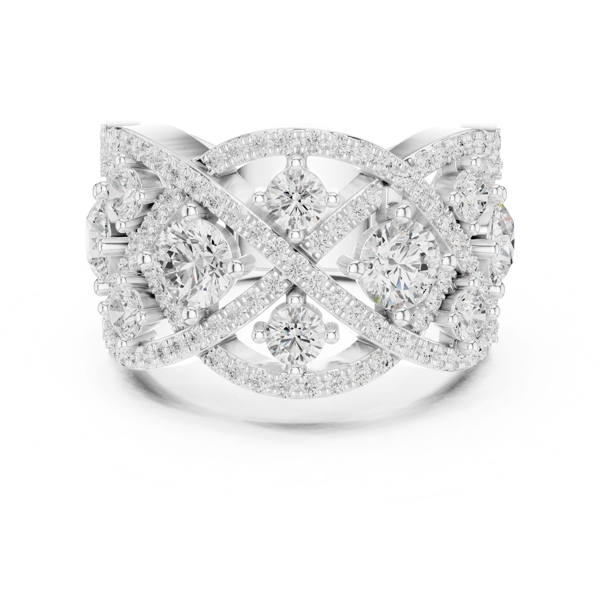 Round Lab Grown Diamond Halo Engagement Ring