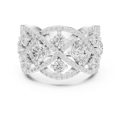 Round Lab Grown Diamond Halo Engagement Ring