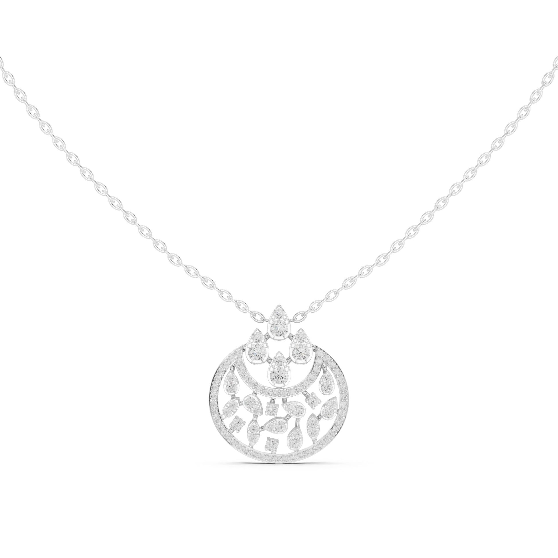 Round Lab Grown Diamond Halo Pendant