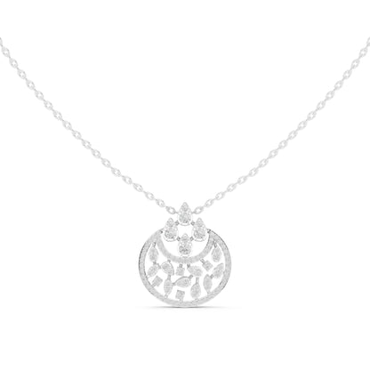 Round Lab Grown Diamond Halo Pendant