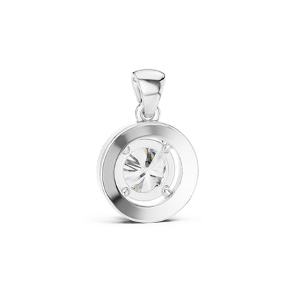 Round Lab Grown Diamond Halo Pendant