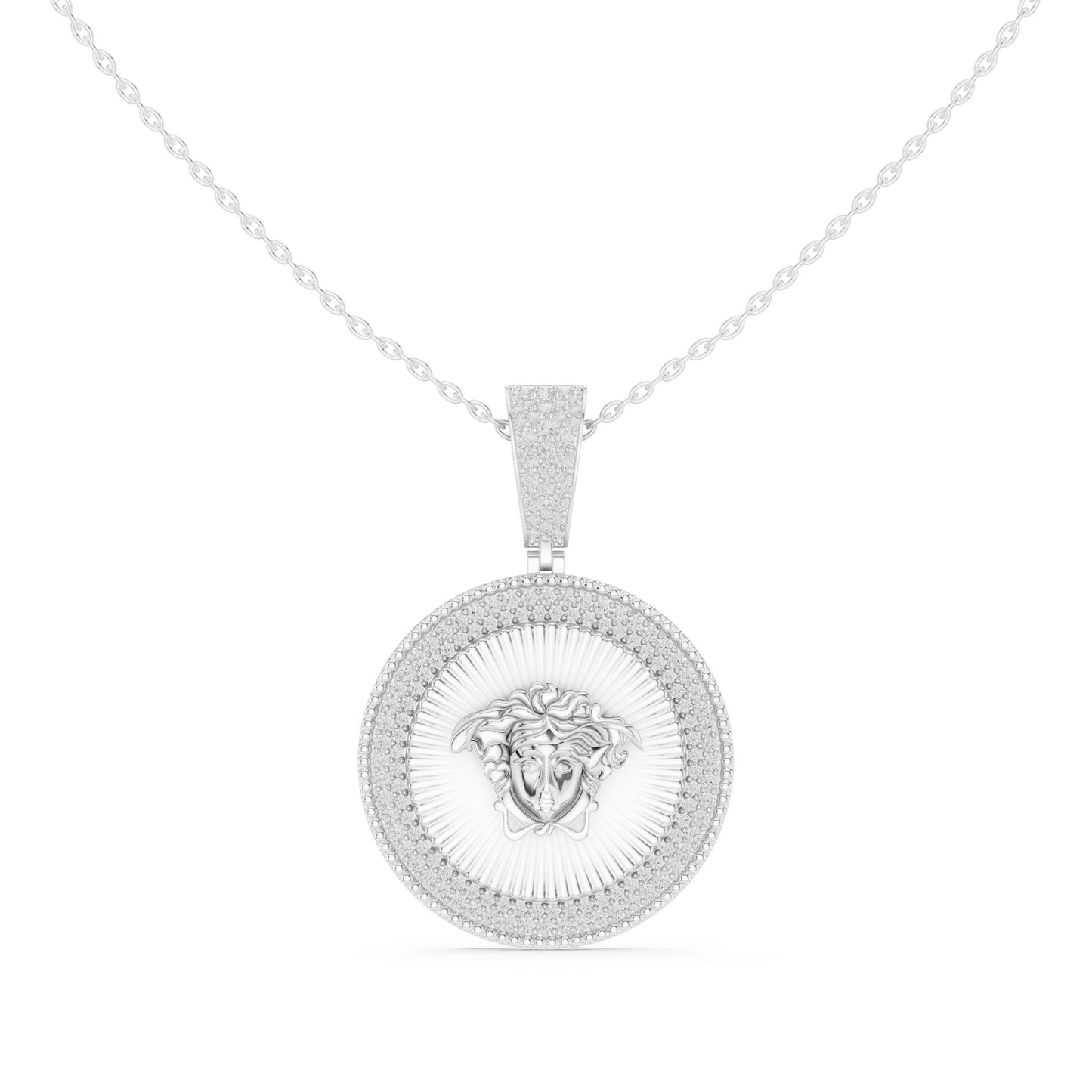Round Lab Grown Diamond Halo Pendant