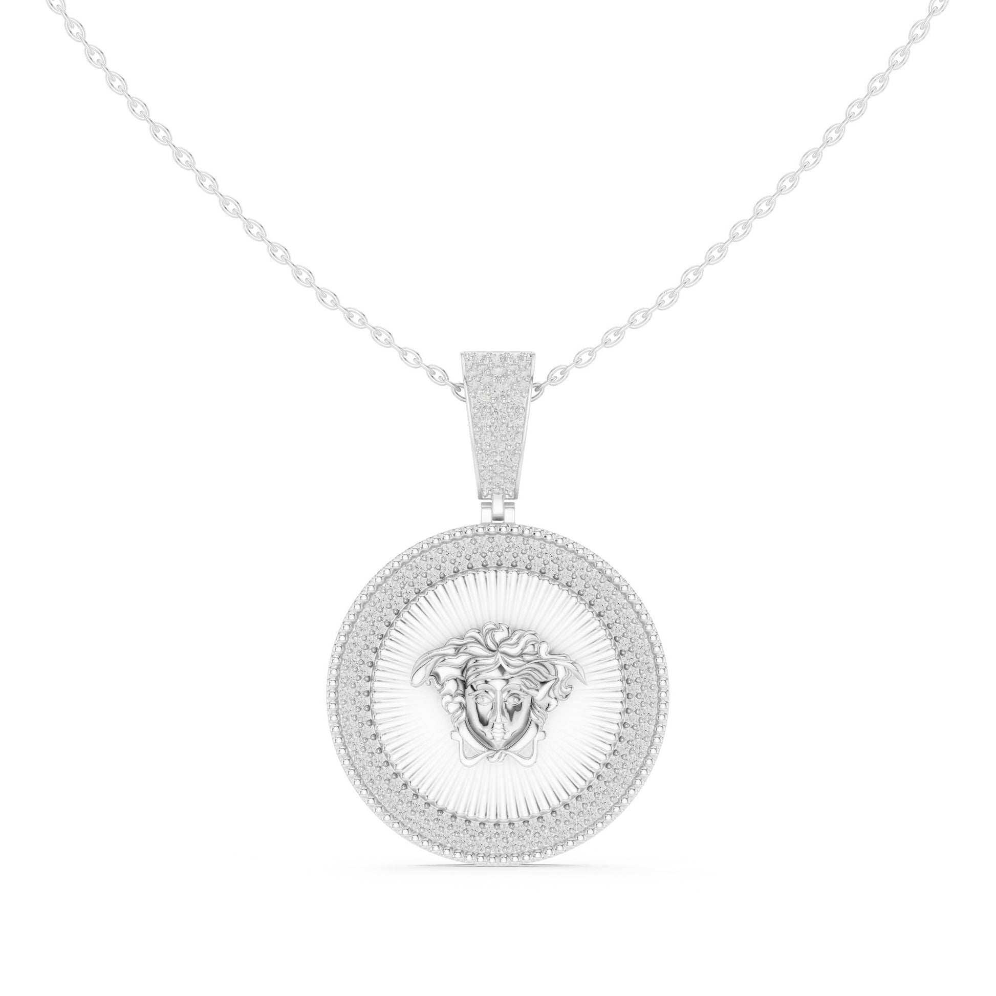 Round Lab Grown Diamond Halo Pendant