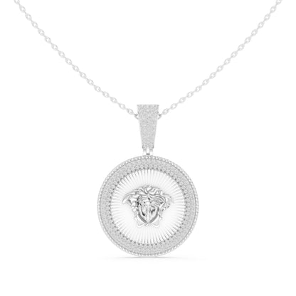 Round Lab Grown Diamond Halo Pendant