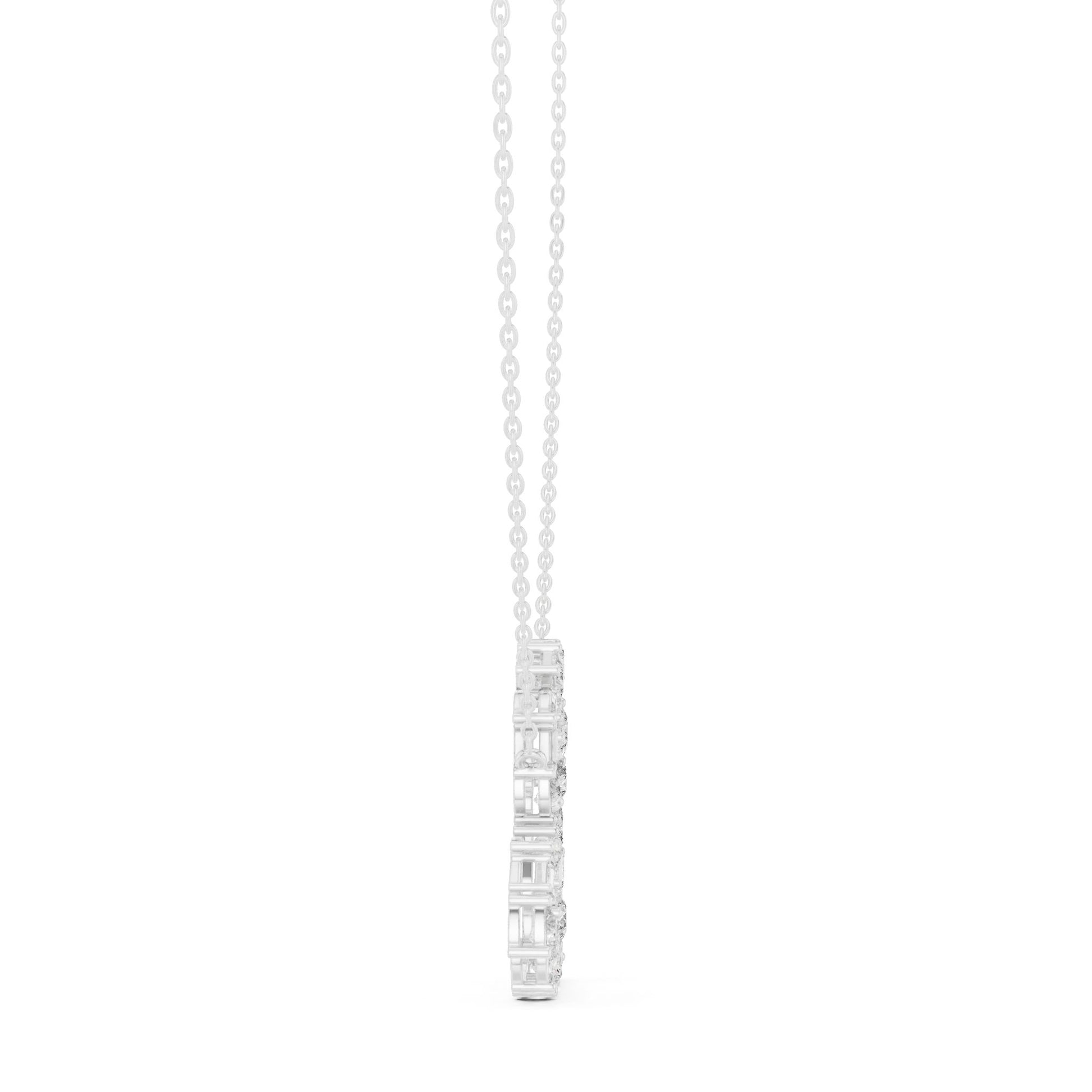 Round Lab Grown Diamond Halo Pendant