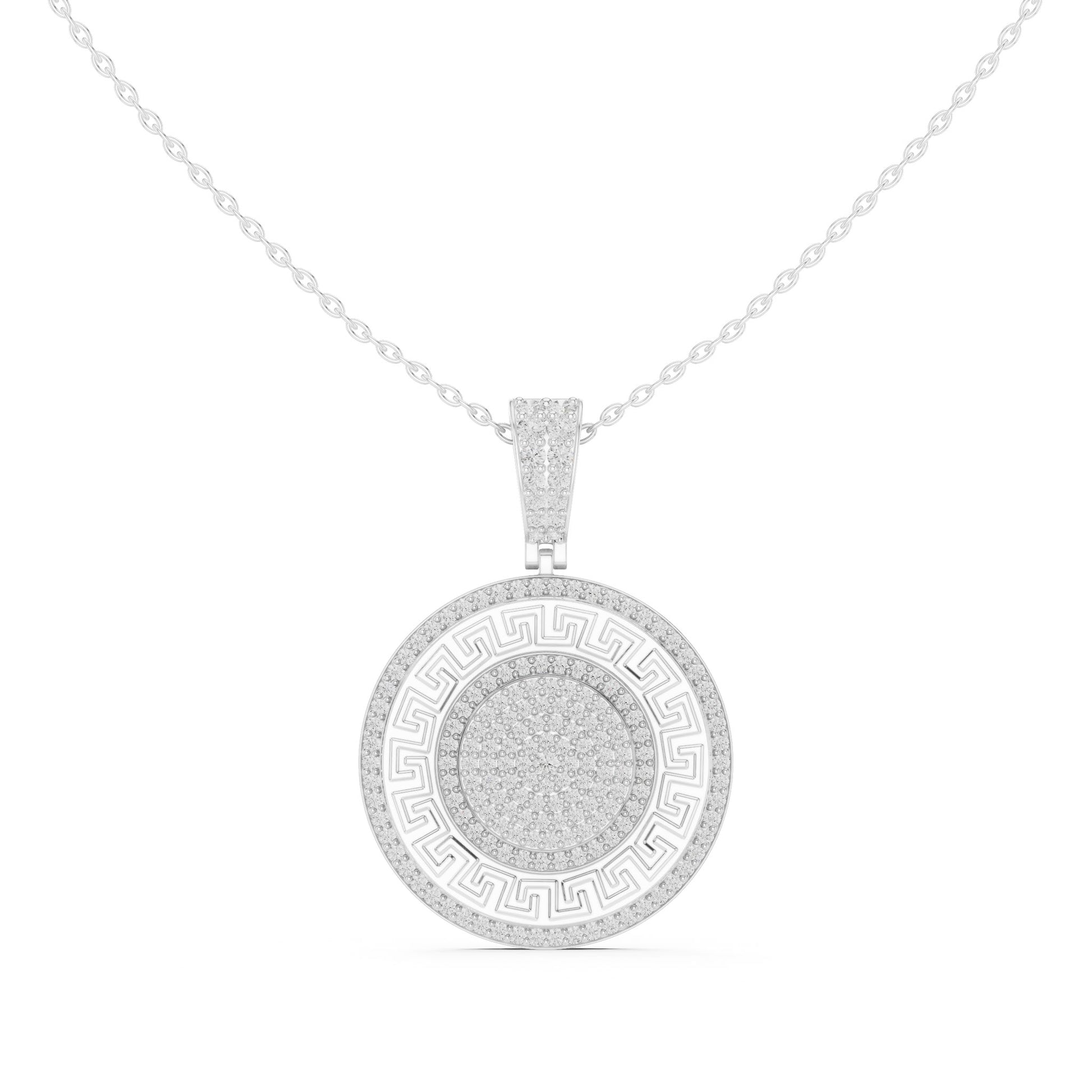 Round Lab Grown Diamond Halo Pendant