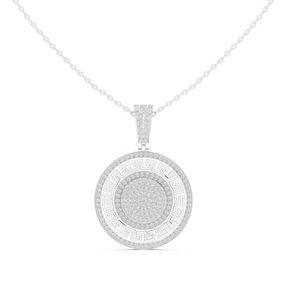 Round Lab Grown Diamond Halo Pendant