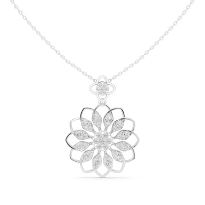 Round Lab Grown Diamond Halo Pendant
